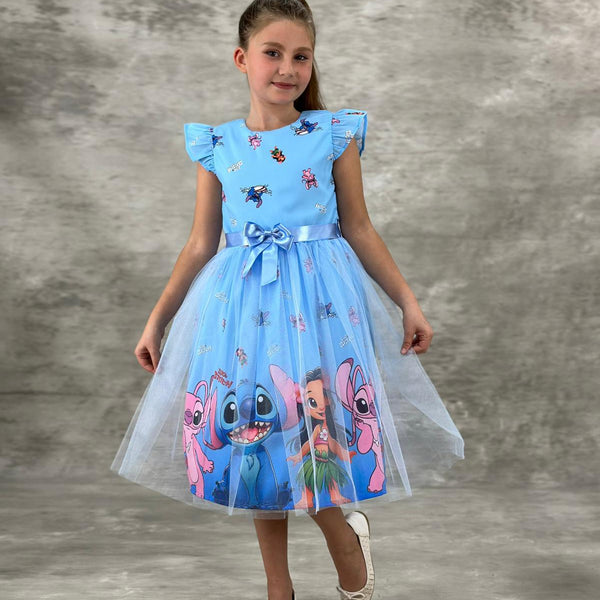 Фустан Stitch Blue