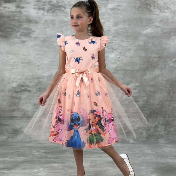 Фустан Stitch Peach