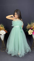 Фустан Stylish Long Green
