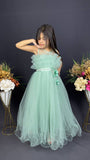 Фустан Stylish Long Green