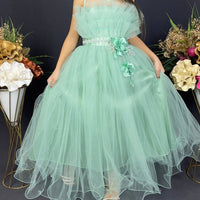 Фустан Stylish Long Green
